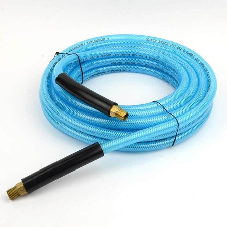 INTERSTATE PNEUMATICS Light Blue Polyurethane (PU) Hose 3/8 Inch x 25 feet 200 PSI HU16-025